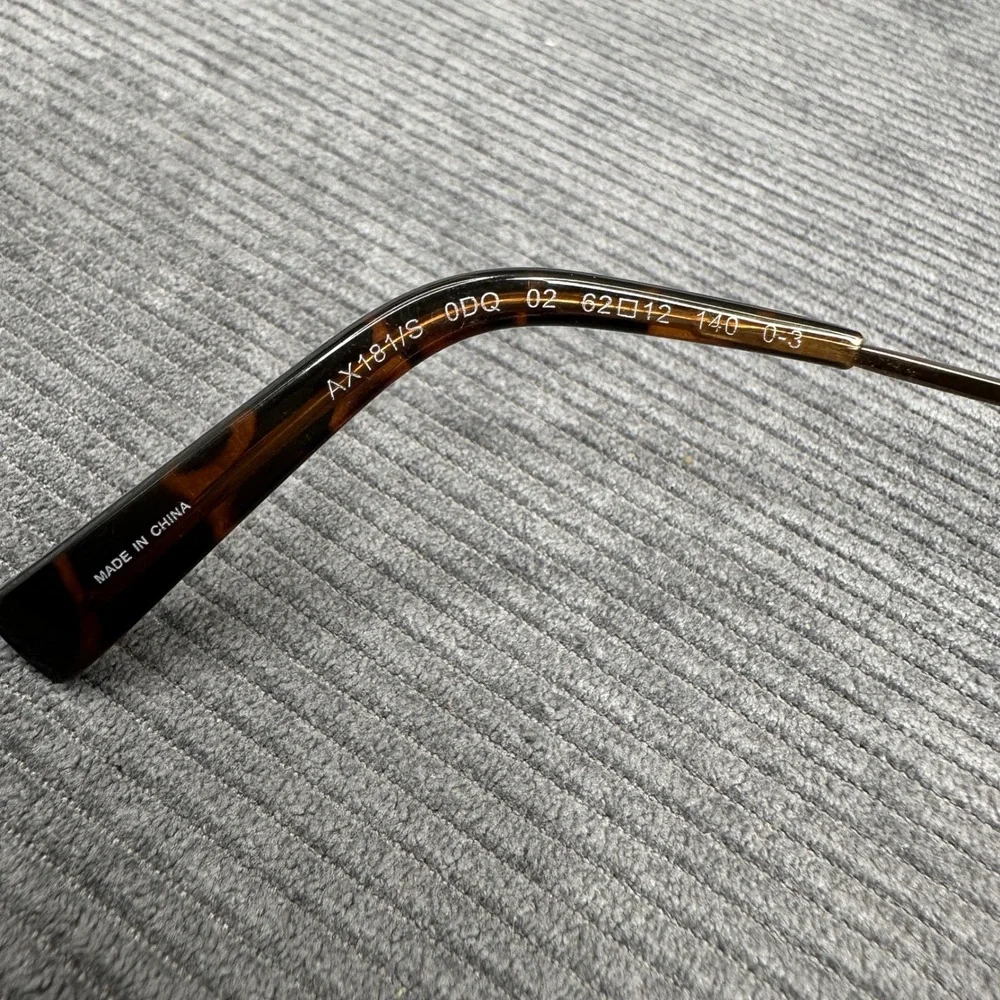 Armani Exchange AX181/S Aviator Y2K Sunglasses Brown Metal Tortoise 62-12-140